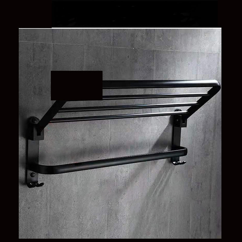 Wall-Mounted Aluminum Folding Bathroom Shelf - Space - Saving Storage