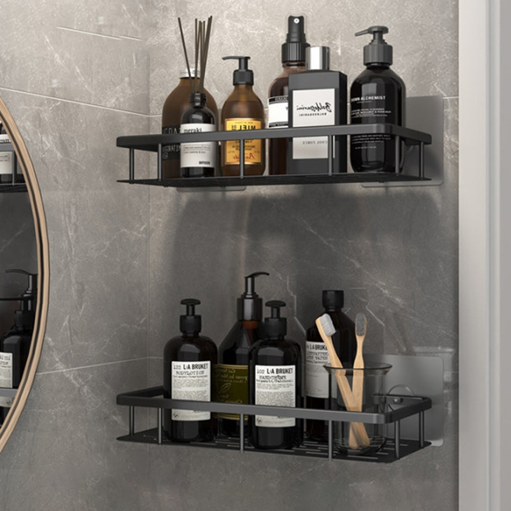 Modern Black Aluminum Wall Shelf
Bathroom Storage Organizer