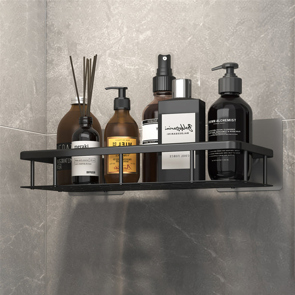 Modern Black Aluminum Wall Shelf
Bathroom Storage Organizer